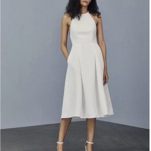 Amsale LW162 - High Neck Faille Dress